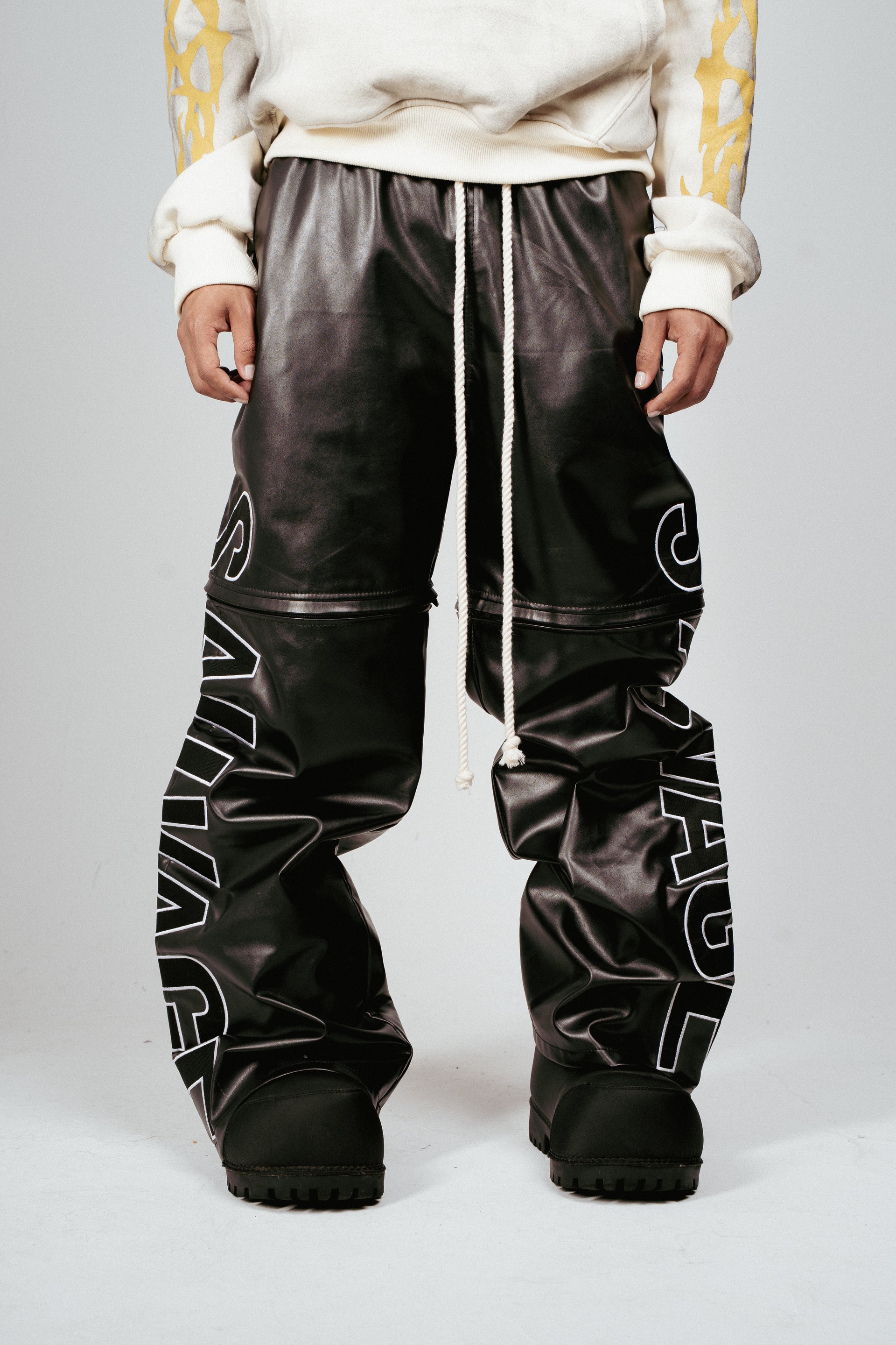 S.V. Leather Obsidian 2-in-1 Pants