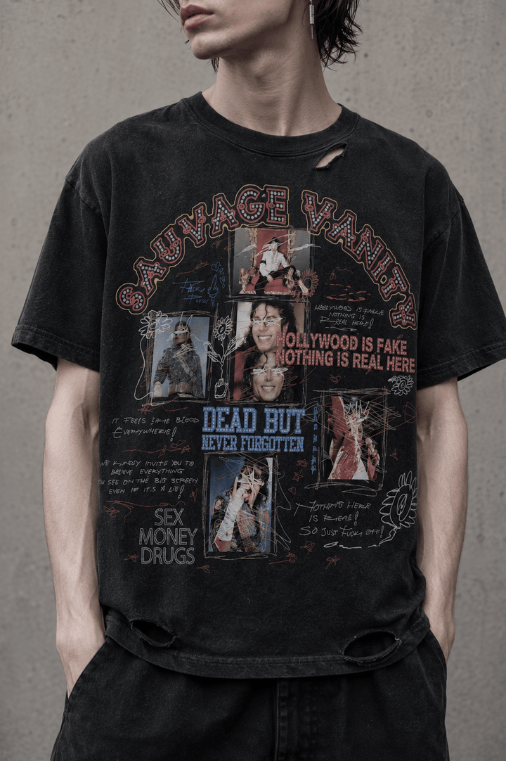 "Hollywood Is Fake" Vintage Tee - sauvage clothing