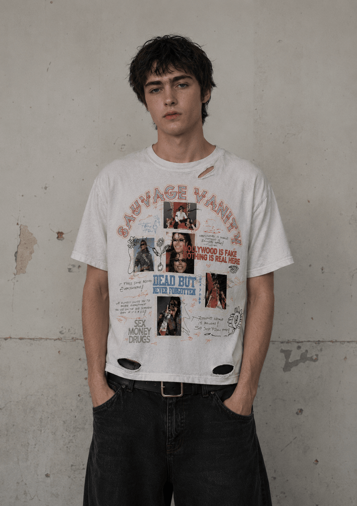 "Hollywood Is Fake" Vintage Tee - sauvage clothing
