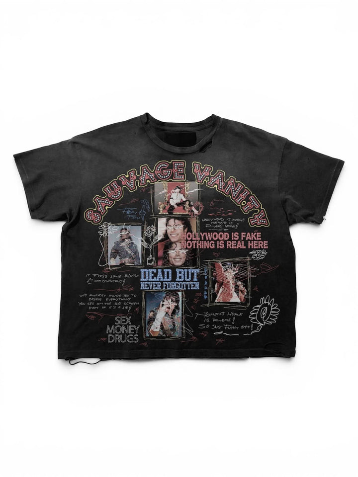 "Hollywood Is Fake" Vintage Tee - sauvage clothing