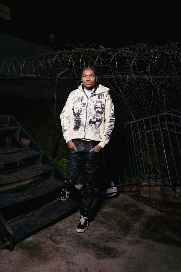 Rue De Graffiti Hoodie - sauvage clothing