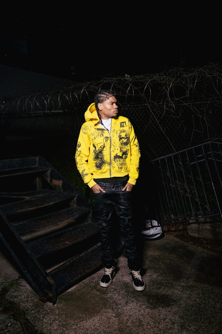 Rue De Graffiti Hoodie - sauvage clothing