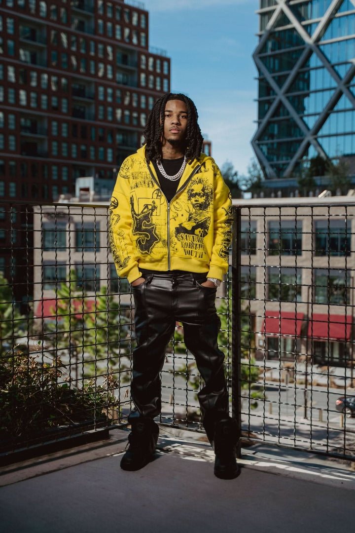 Rue De Graffiti Hoodie - sauvage clothing