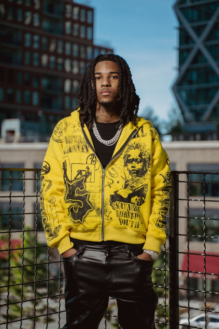 Rue De Graffiti Hoodie - sauvage clothing