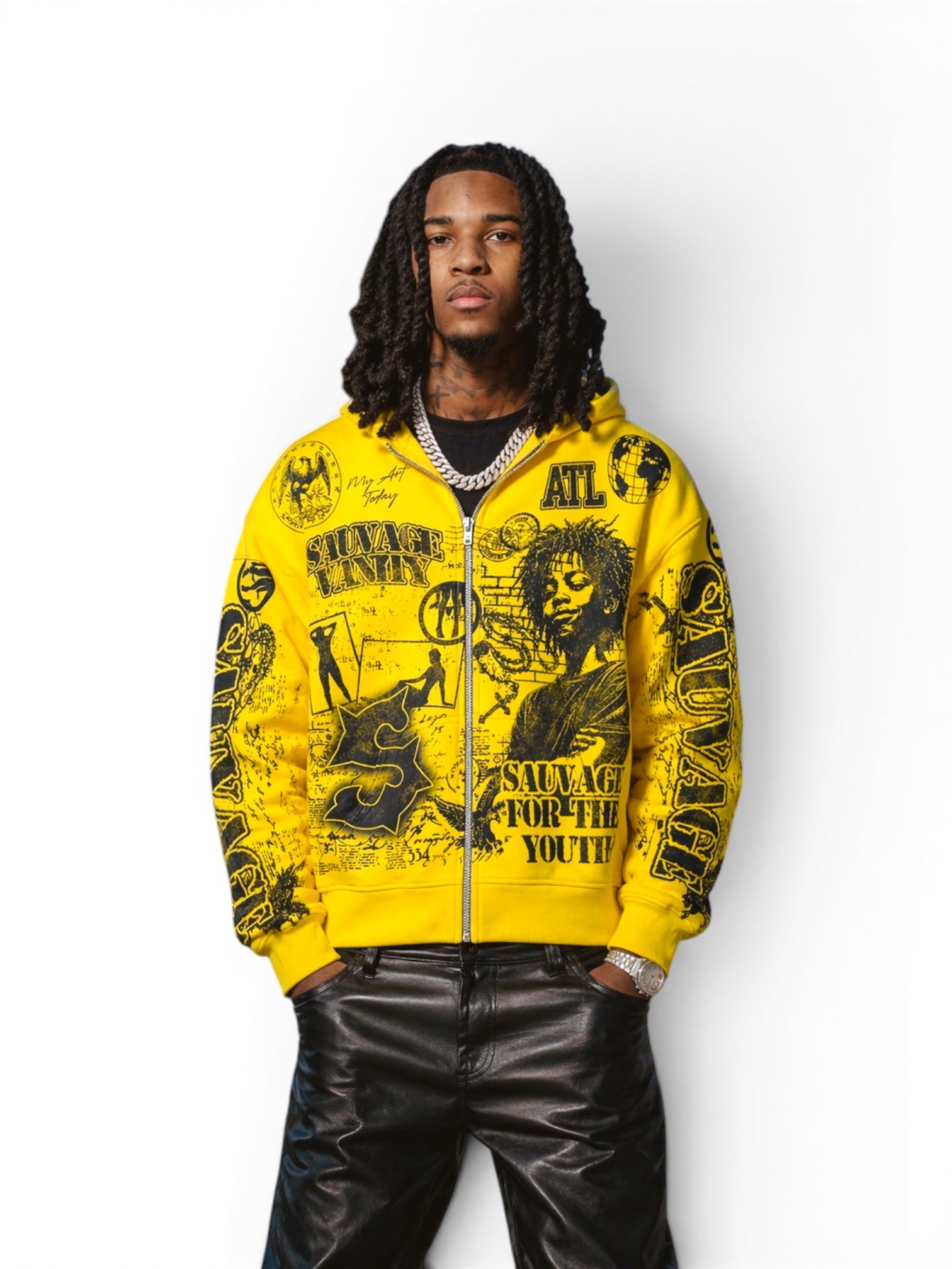 Rue De Graffiti Hoodie - sauvage clothing
