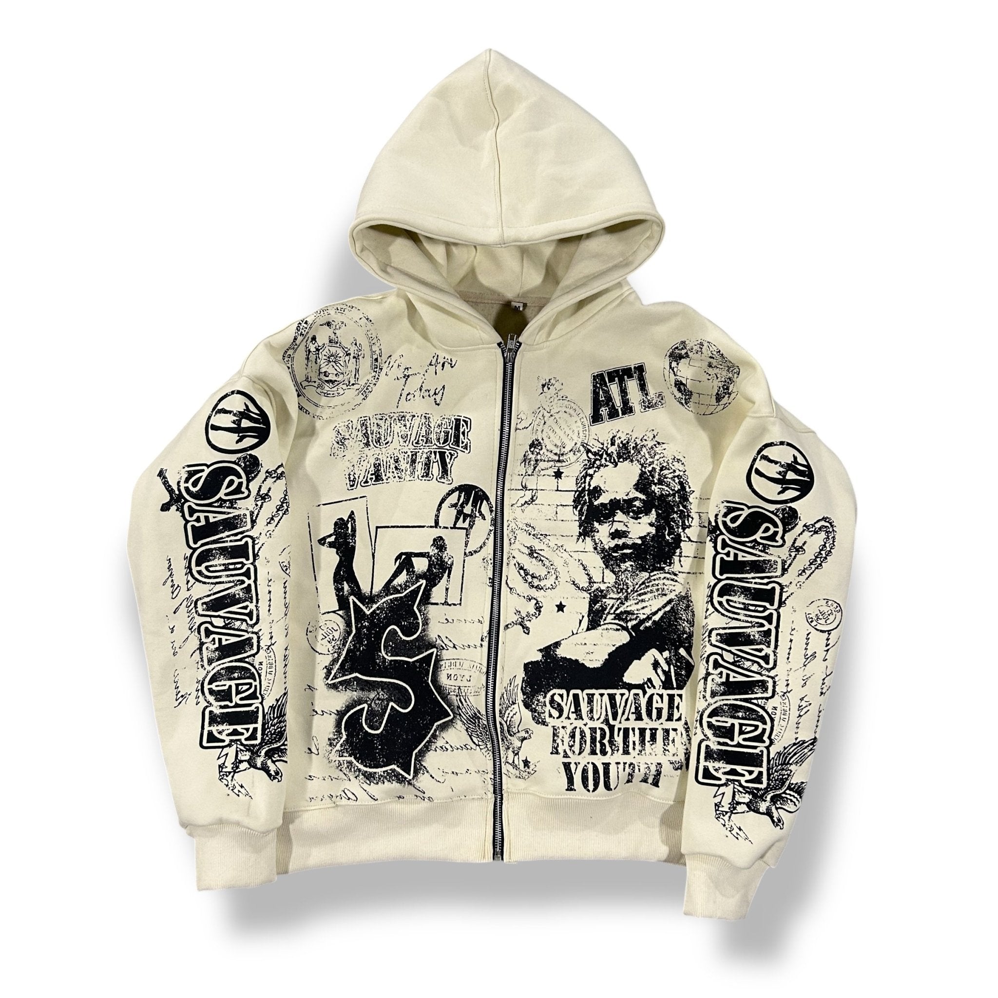 Rue De Graffiti Hoodie - sauvage clothing
