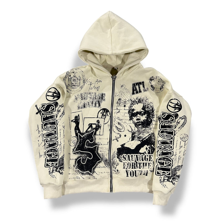 Rue De Graffiti Hoodie - sauvage clothing