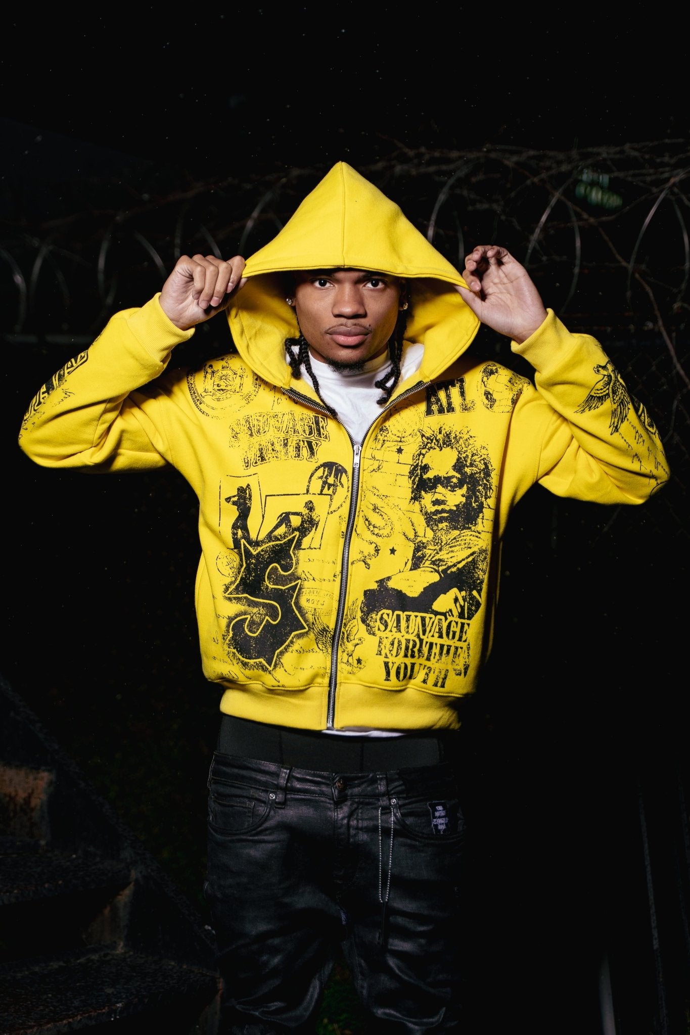 Rue De Graffiti Hoodie - sauvage clothing