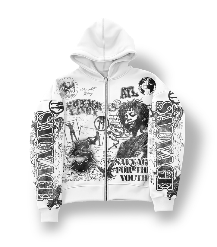 Rue De Graffiti V2 Hoodie - sauvage clothing