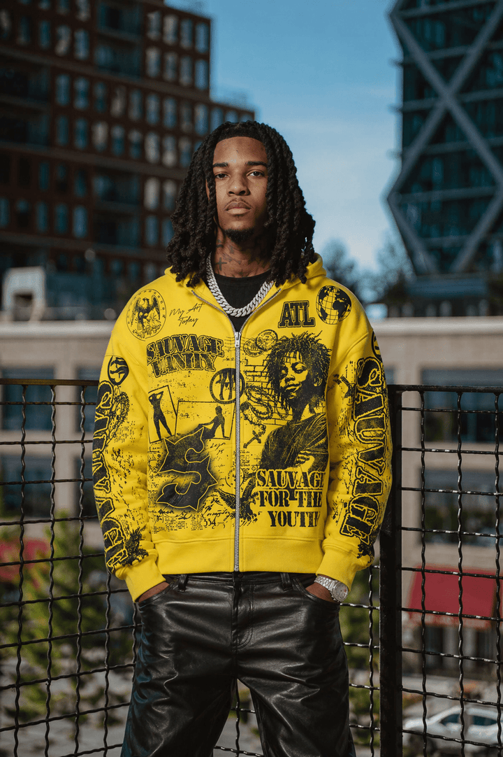 Rue De Graffiti V2 Hoodie - sauvage clothing