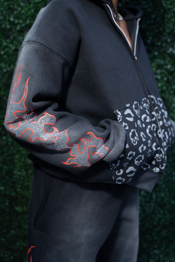 Sauvage "Inferno Skull" Hoodie Black - sauvage clothing