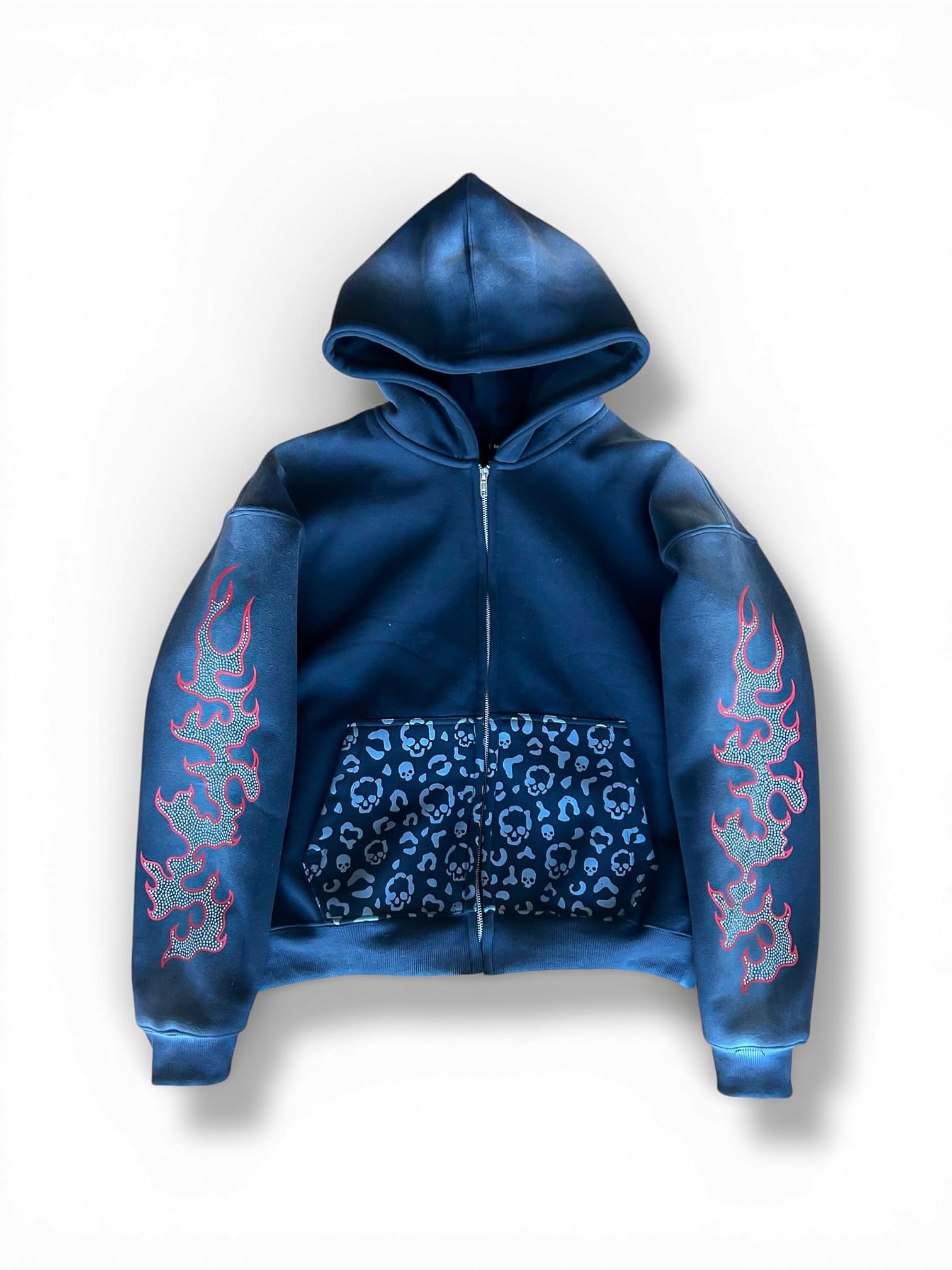 Sauvage "Inferno Skull" Hoodie Black - sauvage clothing