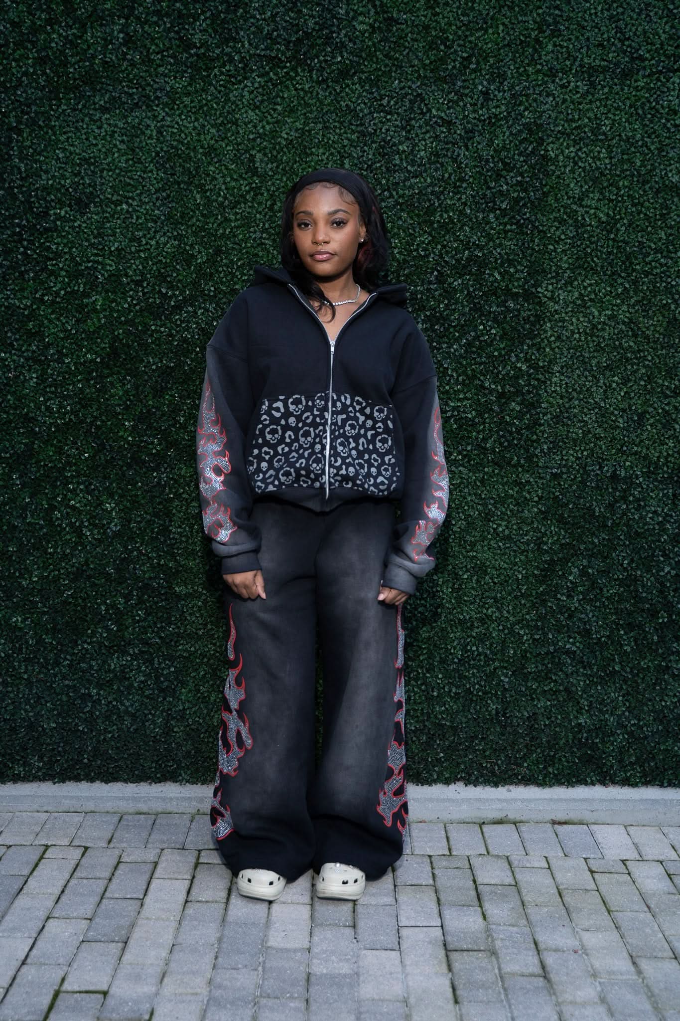 Sauvage "Inferno Skull" Pants Black - sauvage clothing