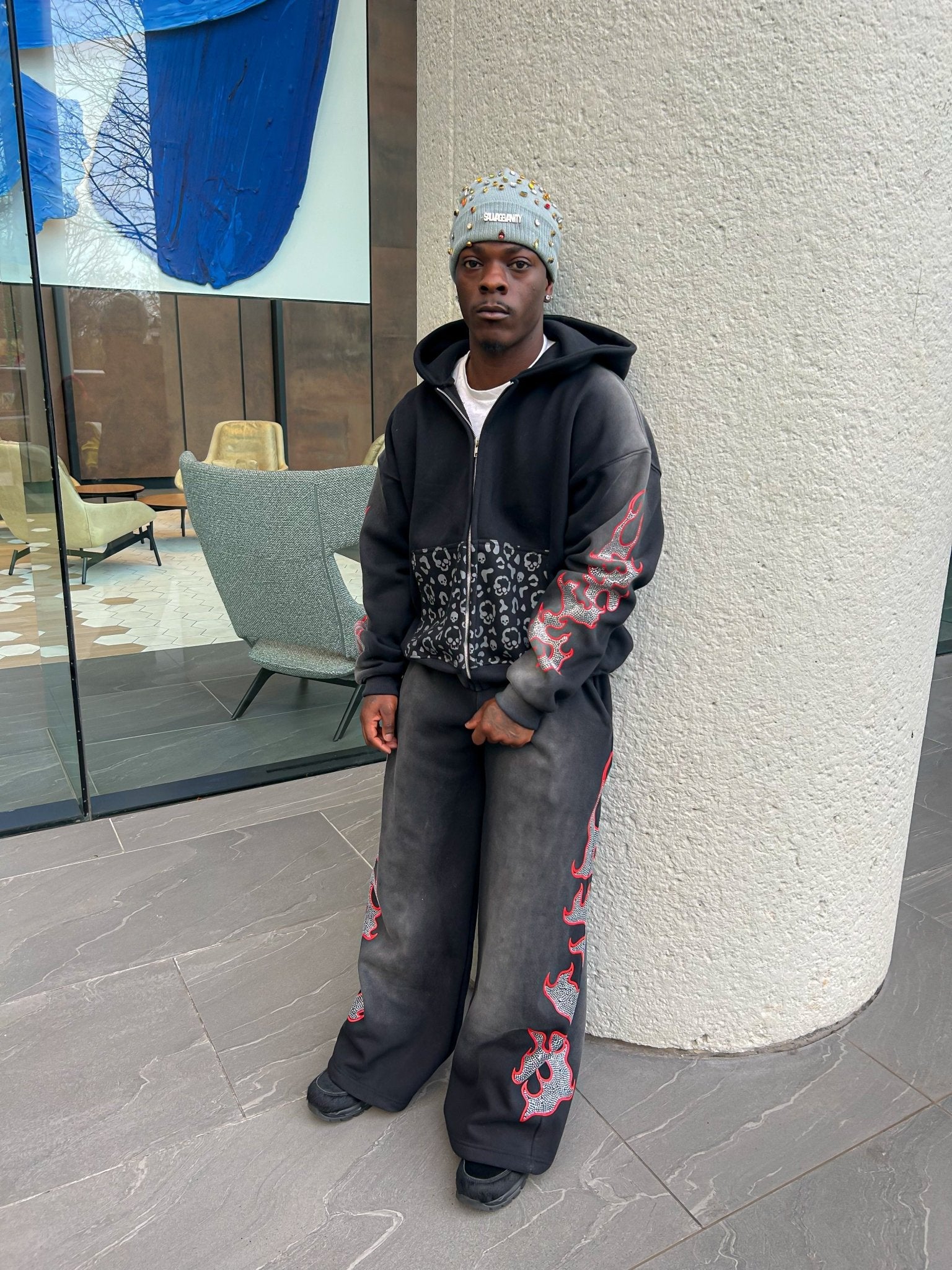 Sauvage "Inferno Skull" sweatsuit - sauvage clothing
