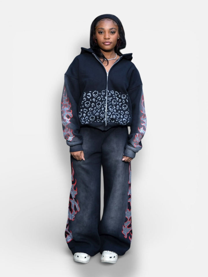 Sauvage "Inferno Skull" sweatsuit - sauvage clothing