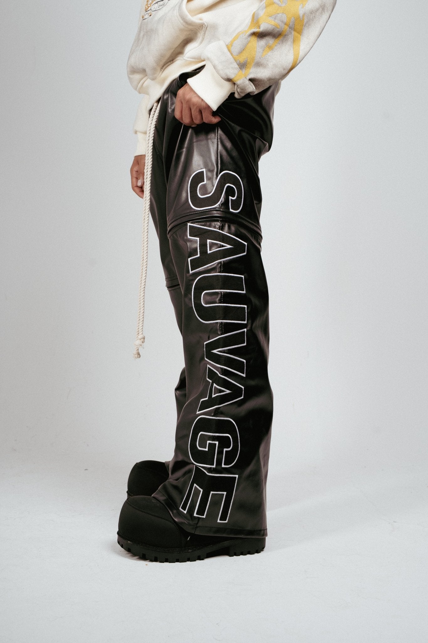 S.V. Leather Convertible 2 - in - 1 Pants - sauvage clothing