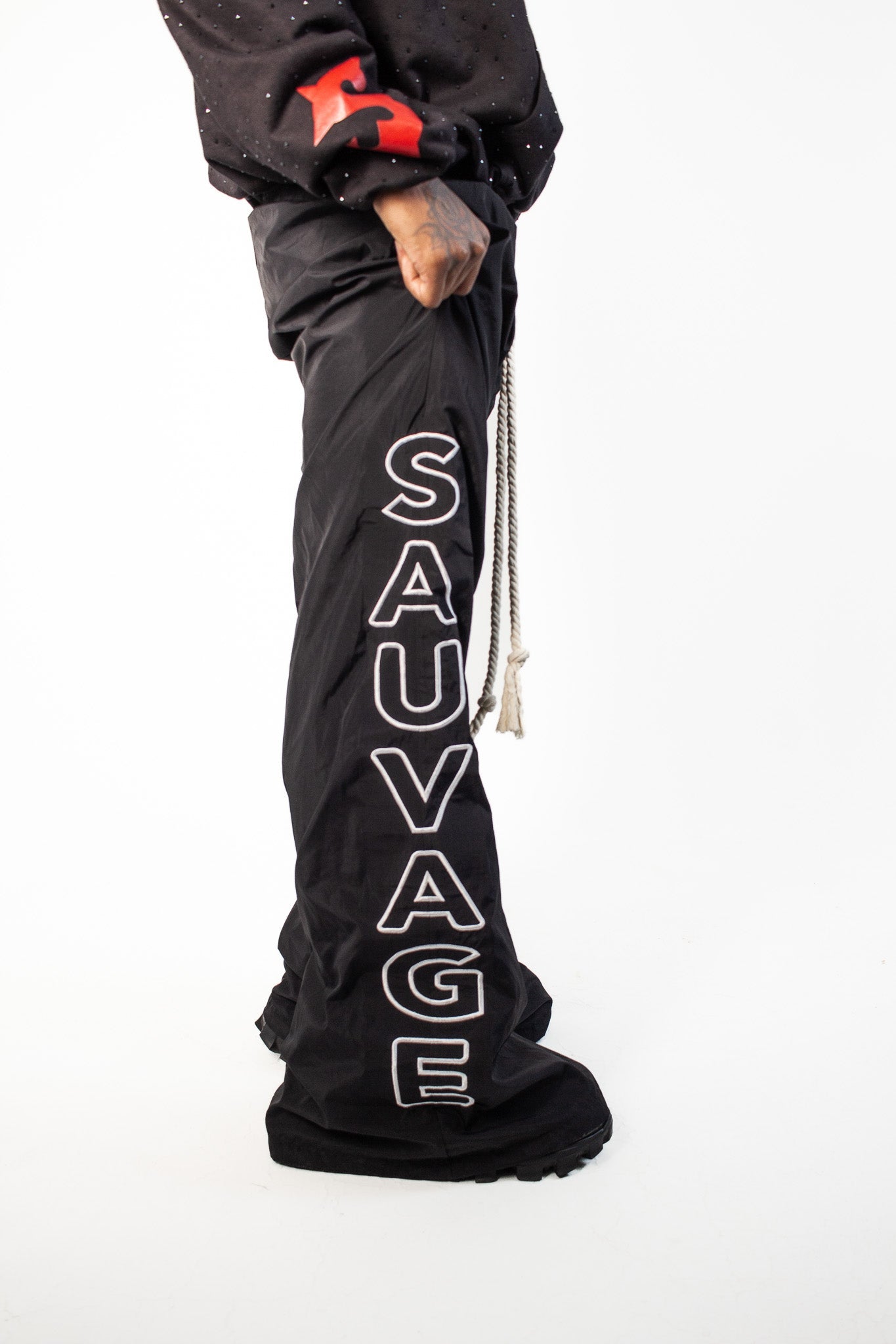 S.V. Nylon Luxe Track Pants - sauvage clothing